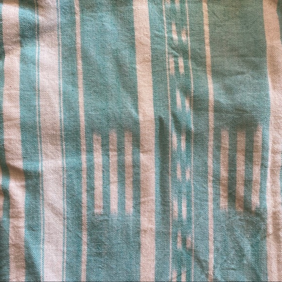 Cb2 long cotton ikat turquoise throw pillow cover